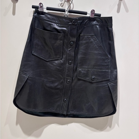 Alexander Wang Dresses & Skirts - Alexander wang lamb leather skirt sz 6